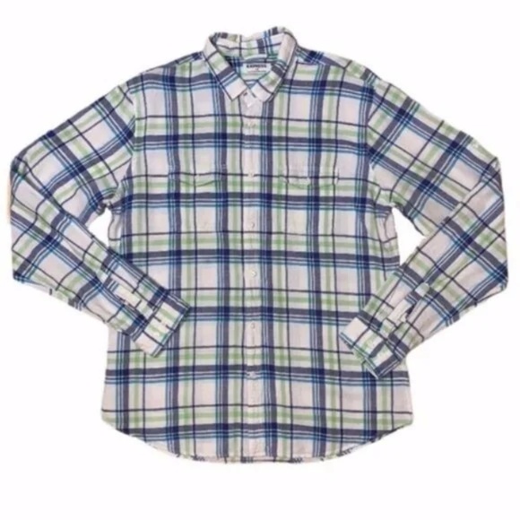 Express Men's Button Down Linen Shirt - Picture 1 of 8